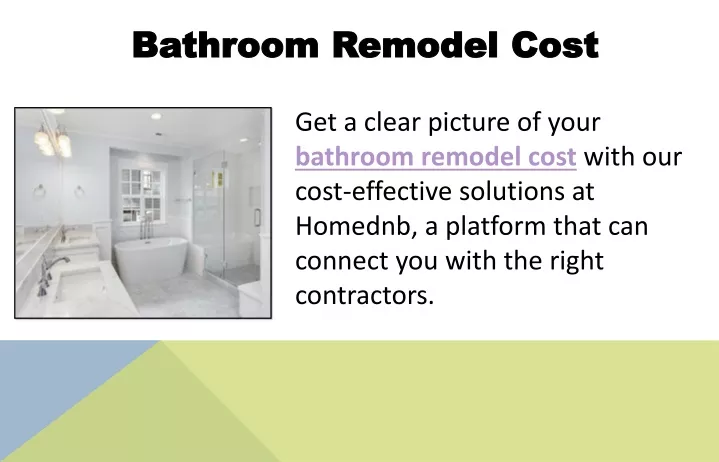 bathroom remodel cost