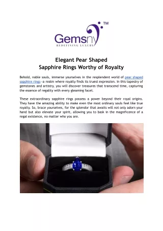 elegant pear shaped sapphire rings worthy