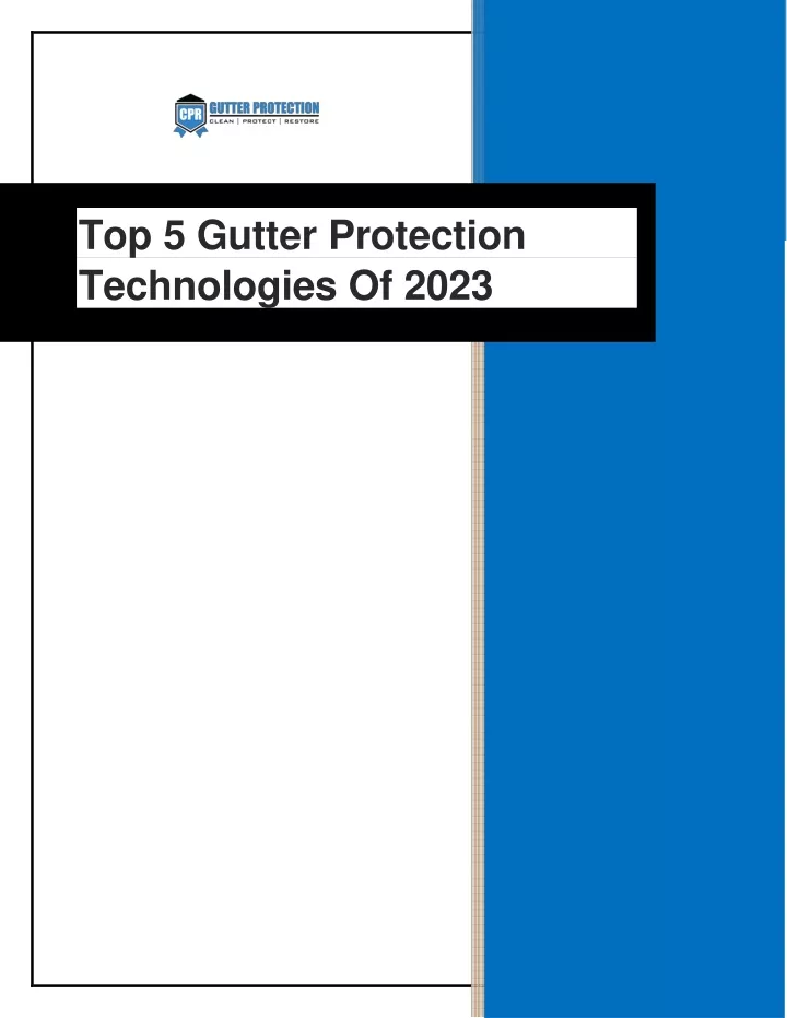 top 5 gutter protection technologies of 2023