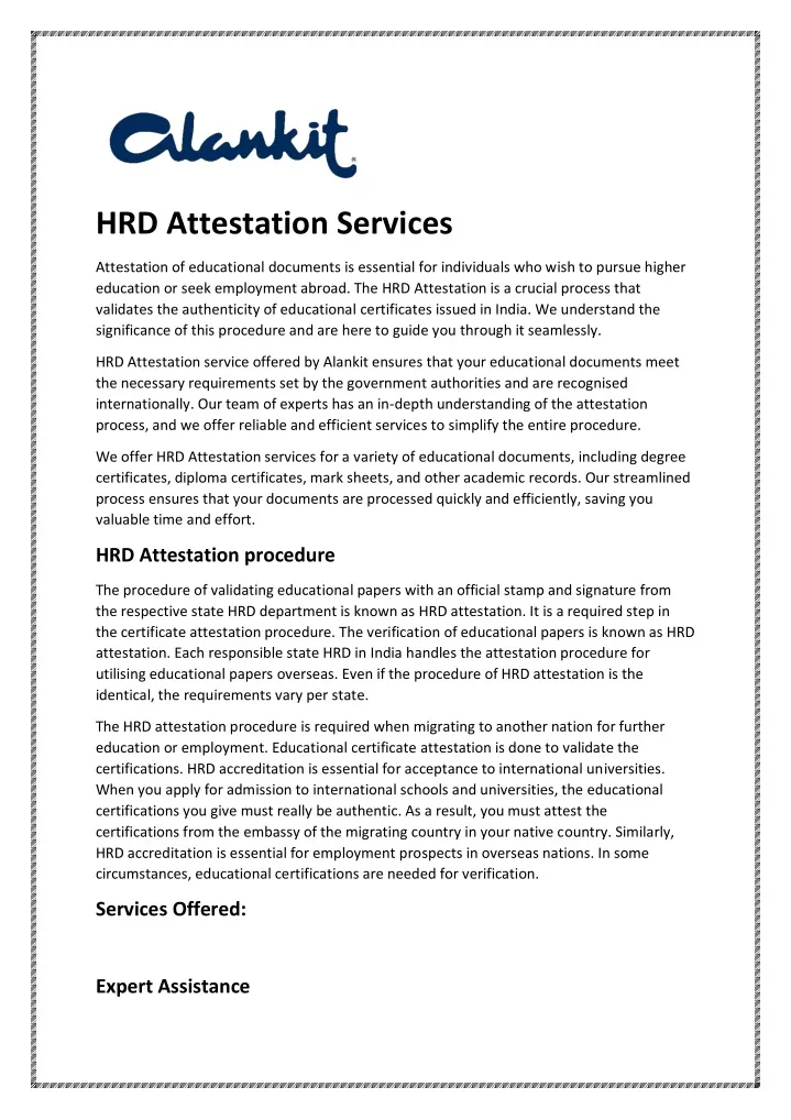 hrd attestation services