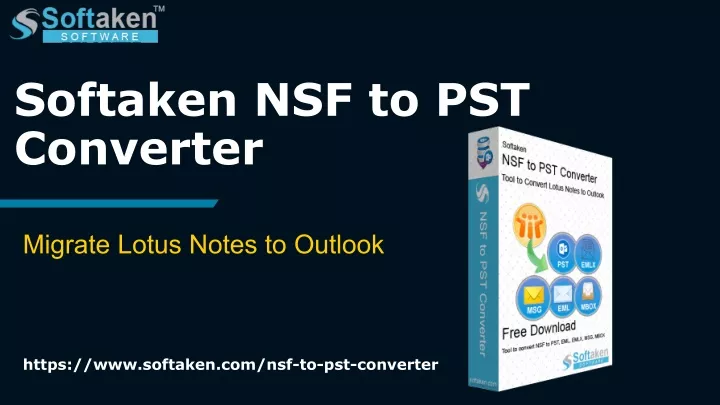 softaken nsf to pst converter