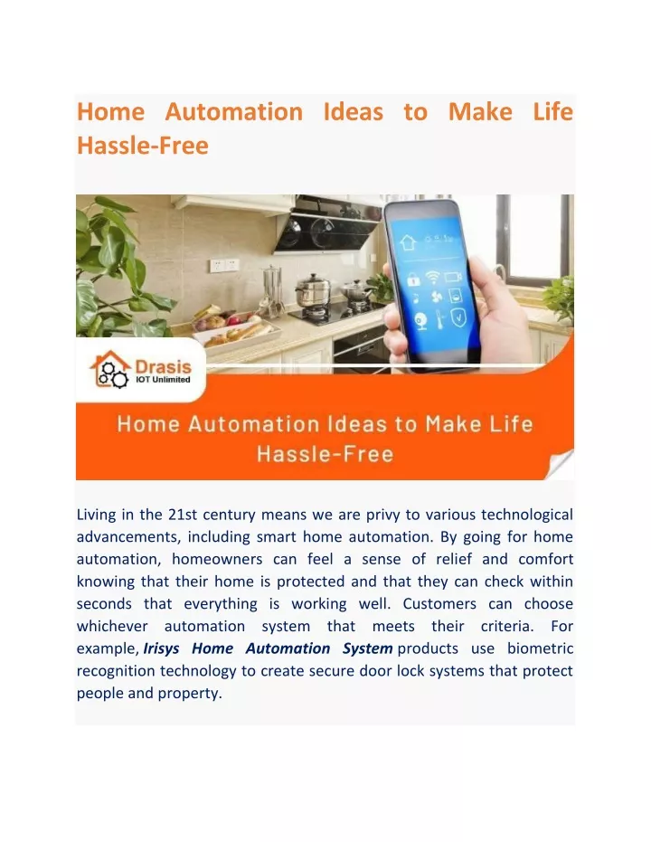 home automation ideas to make life hassle free