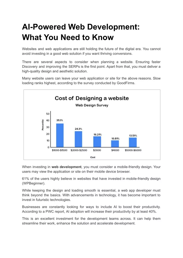 ai powered web development what you need to know