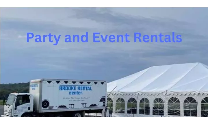 party and event rentals