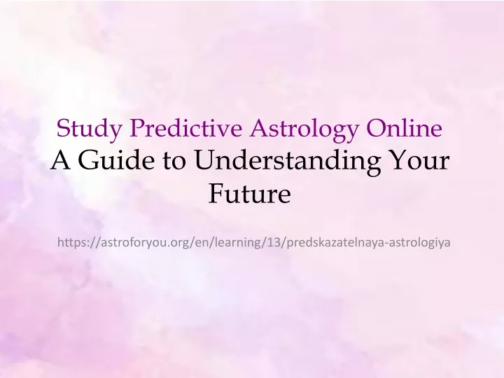 study predictive astrology online a guide to understanding your future