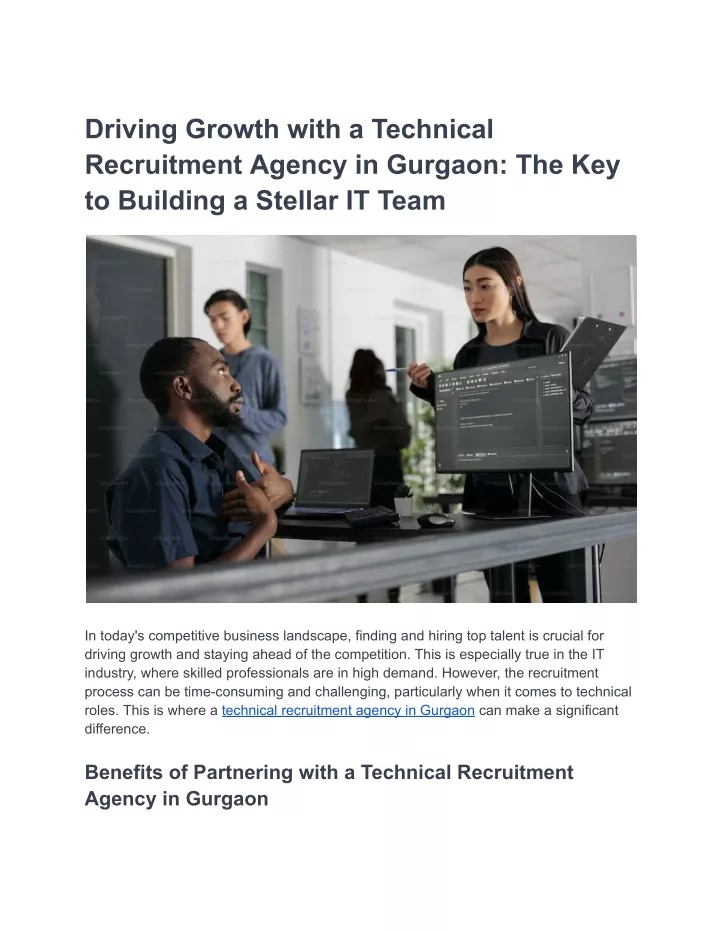 driving growth with a technical recruitment