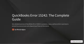 QuickBooks Error 15242: Causes, Symptoms, and Solutions