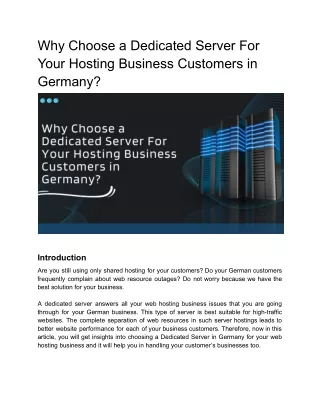 Why Choose a Dedicated Server For Your Hosting Business Customers in Germany_ (1)
