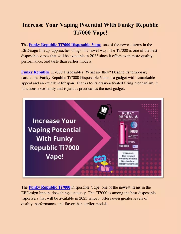 increase your vaping potential with funky