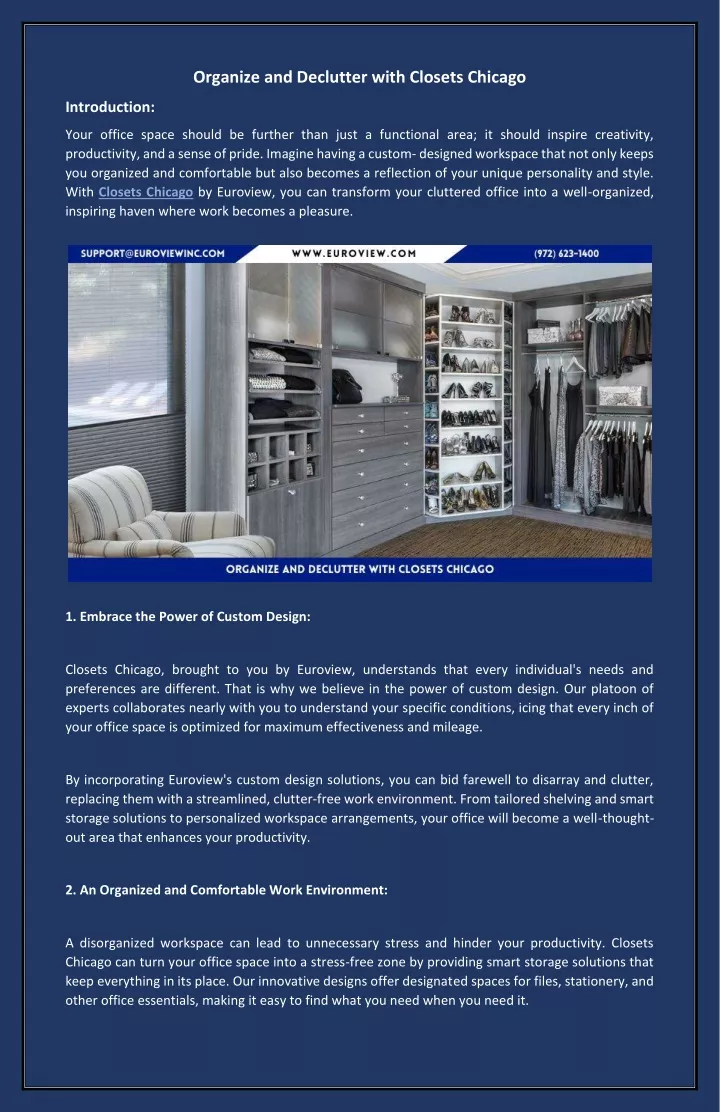 organize and declutter with closets chicago