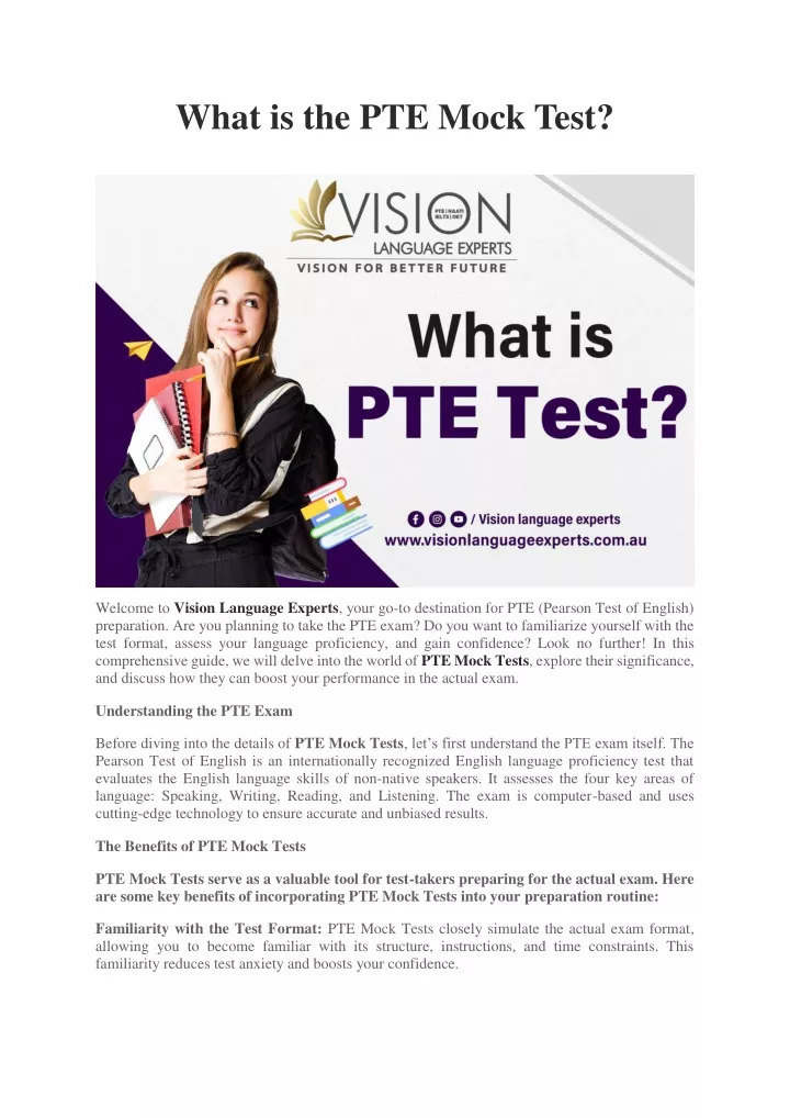 what is the pte mock test