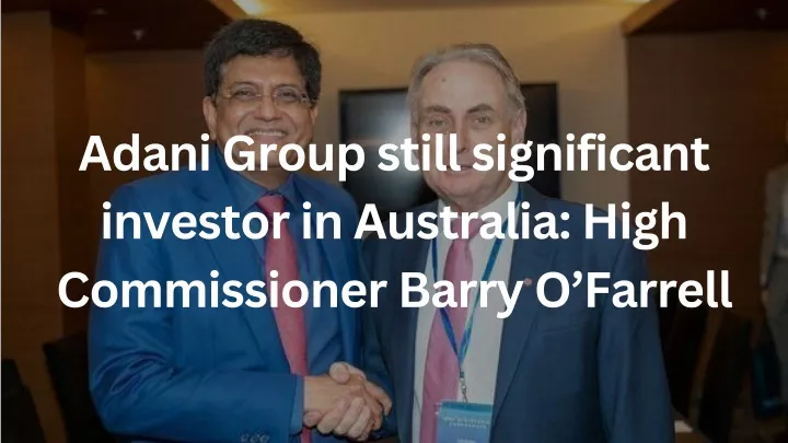 adani group still significant investor