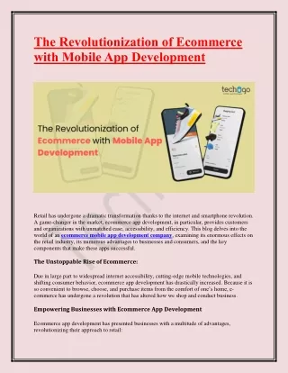 the revolutionization of ecommerce with mobile