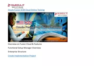 Oracle Fusion SCM Cloud Online Training