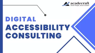 What is digital accessibility consulting?