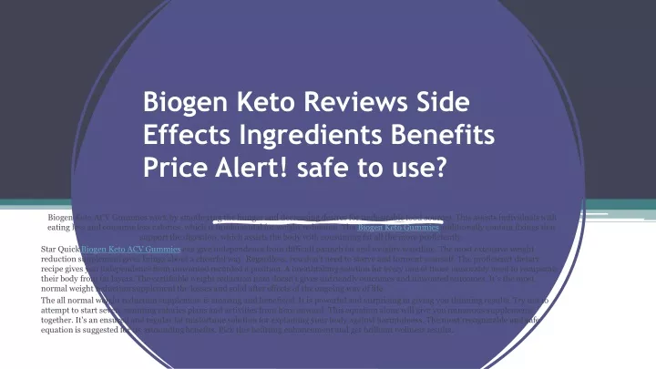 biogen keto reviews side effects ingredients