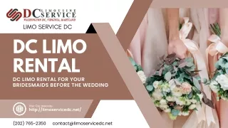 DC Limo Rental for Your Bridesmaids Before the Wedding