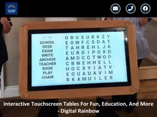 interactive touchscreen tables for fun education