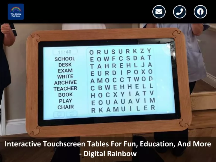 interactive touchscreen tables for fun education