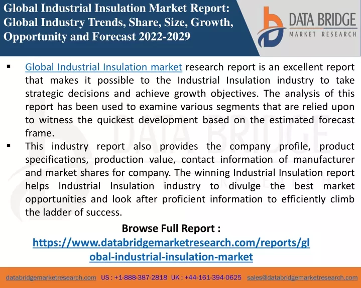 global industrial insulation market report global