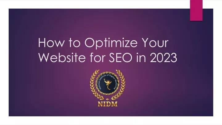 how to optimize your website for seo in 2023