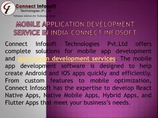 Flutter Apps Development and Developer Team-Connect Infosoft