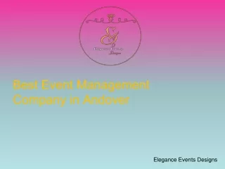 Best Event Management Company in Andover