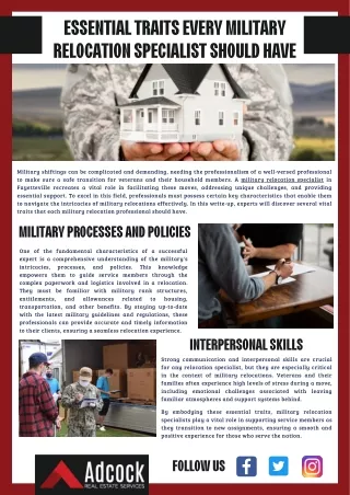 Essential Traits Every Military Relocation Specialist