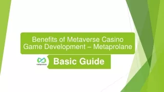 Expert Metaverse Casino Game Development solutions