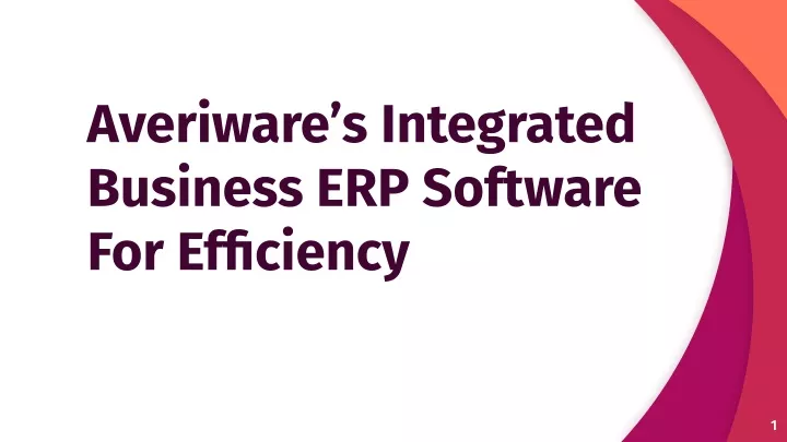 averiware s integrated business erp software