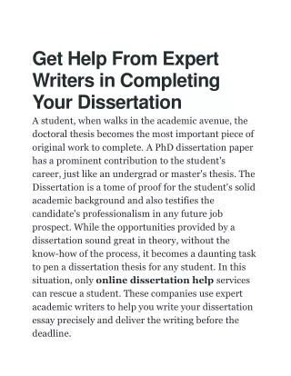 get help from expert writers in completing your