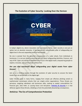 the evolution of cyber security looking over