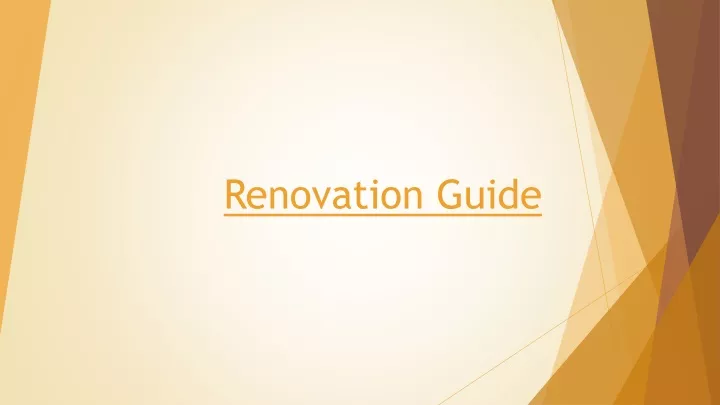 renovation guide