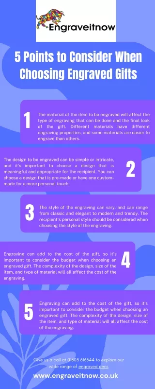 5 points to consider when choosing engraved gifts