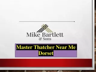 Master Thatcher Near Me Dorset