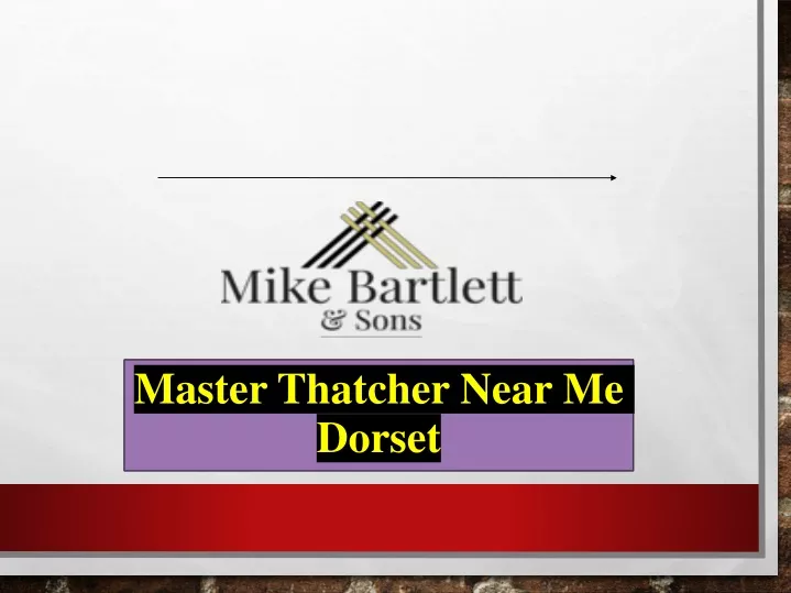 master thatcher near me dorset