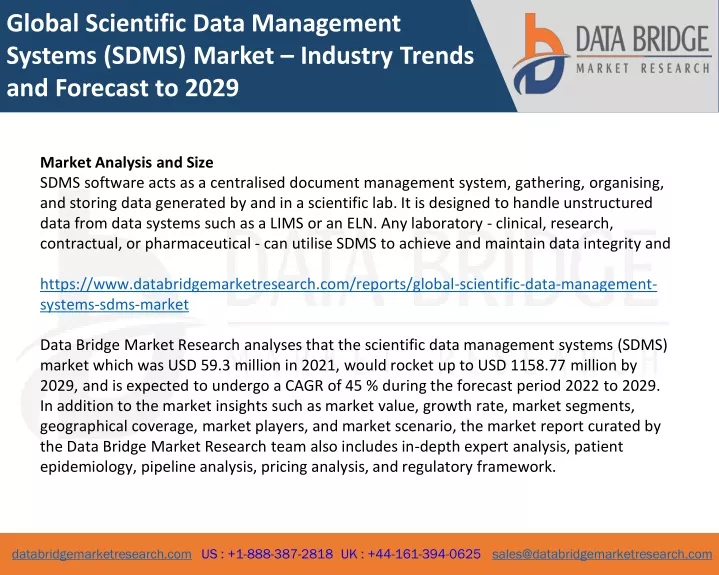 global scientific data management systems sdms