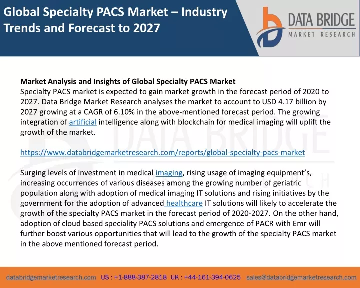 global specialty pacs market industry trends