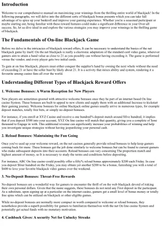 Maximize your Winnings: Understanding the Different Types of Blackjack Bonus Off