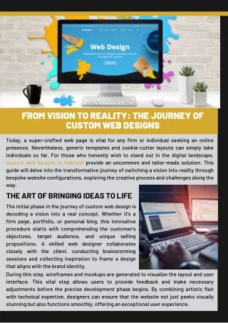 From Vision to Reality: The Journey of Custom Web Designs