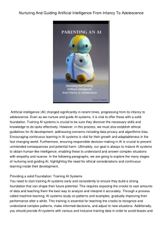 nurturing and guiding artificial intelligence