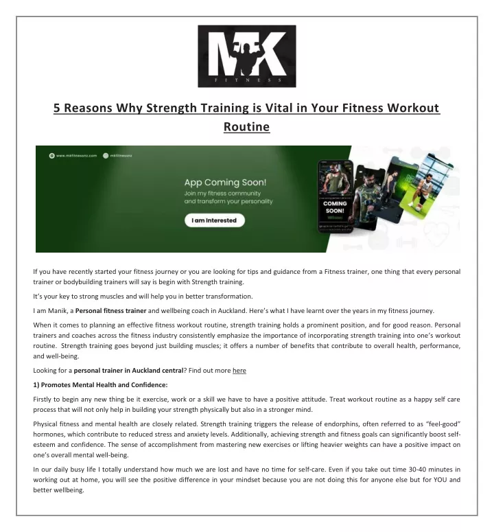 5 reasons why strength training is vital in your