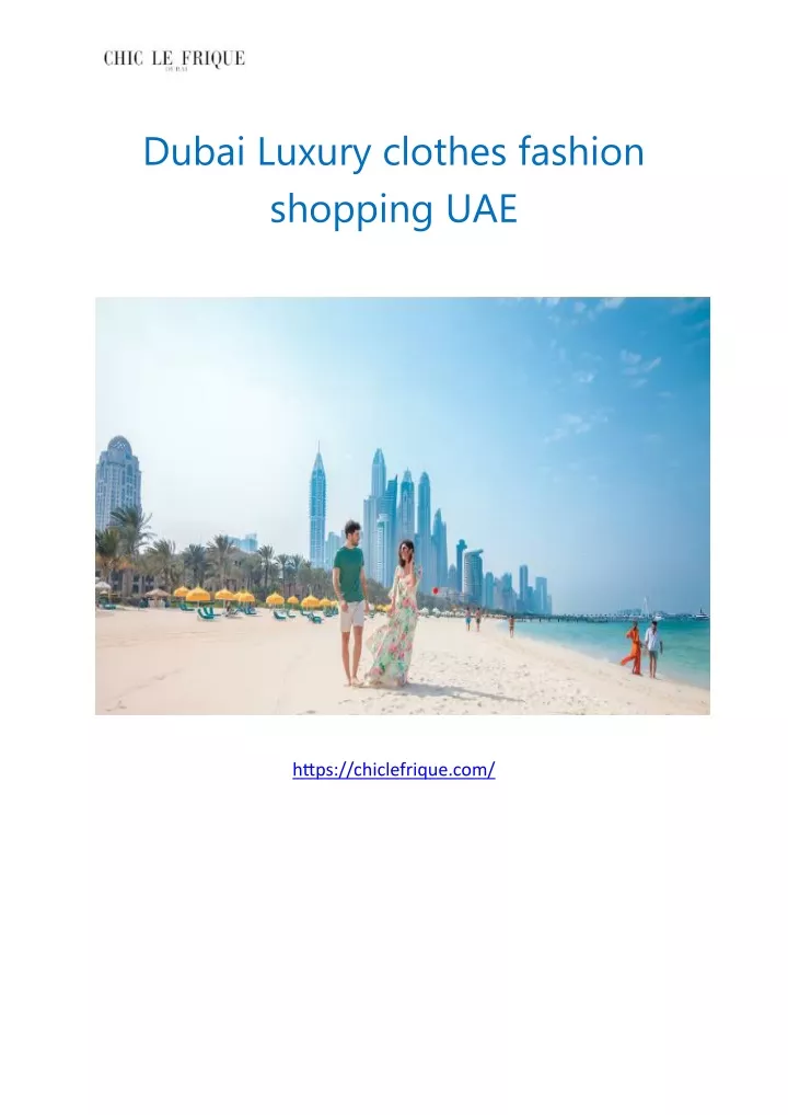 dubai luxury clothes fashion shopping uae