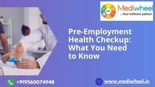 Pre-Employment Health Checkup What You Need to Know