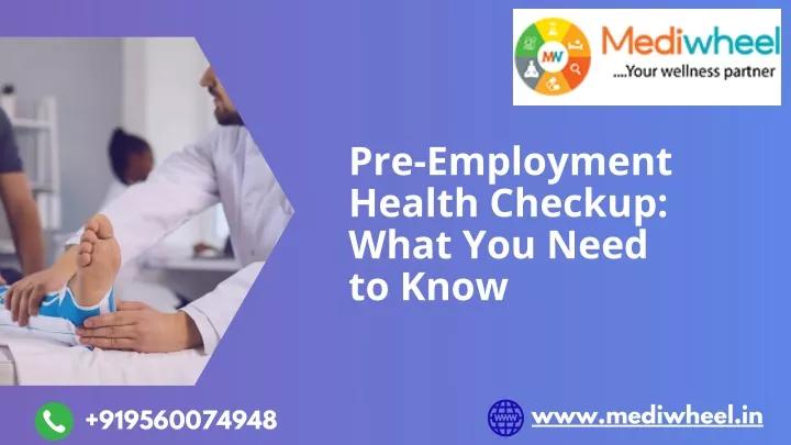 pre employment health checkup what you need