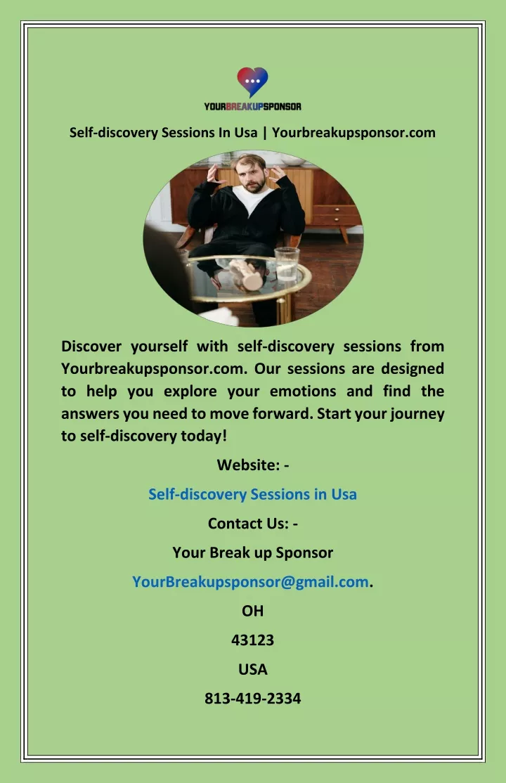 self discovery sessions in usa yourbreakupsponsor