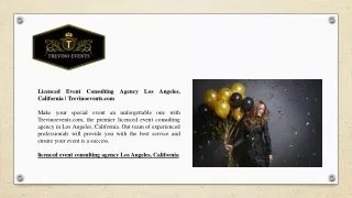 Licenced Event Consulting Agency Los Angeles, California | Trevinoevents.com