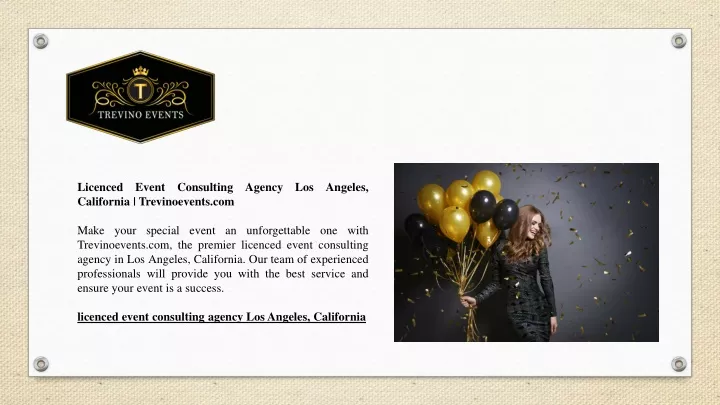 licenced event consulting agency los angeles