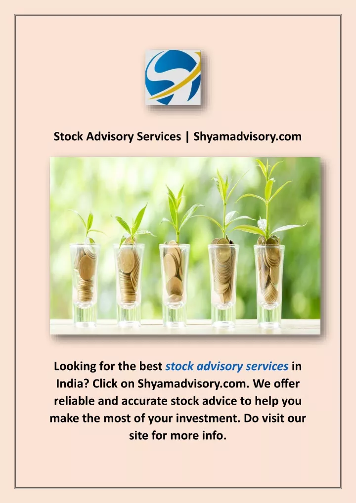 stock advisory services shyamadvisory com