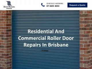 Residential And Commercial Roller Door Repairs In Brisbane